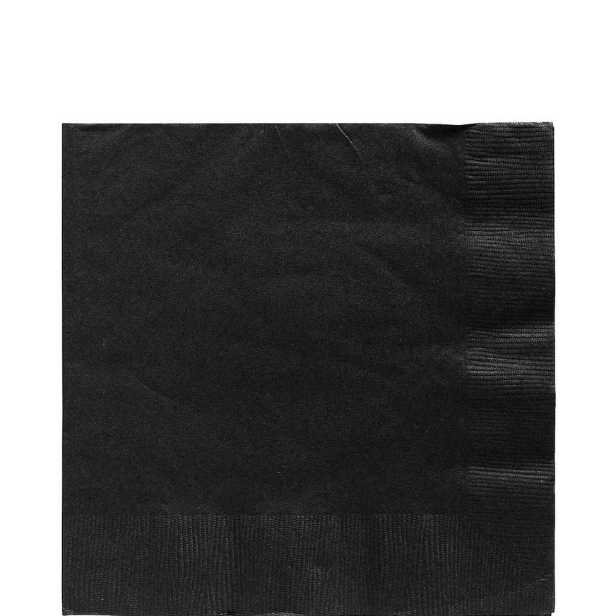 Black Paper Lunch Napkins, 6.5in, 40ct
